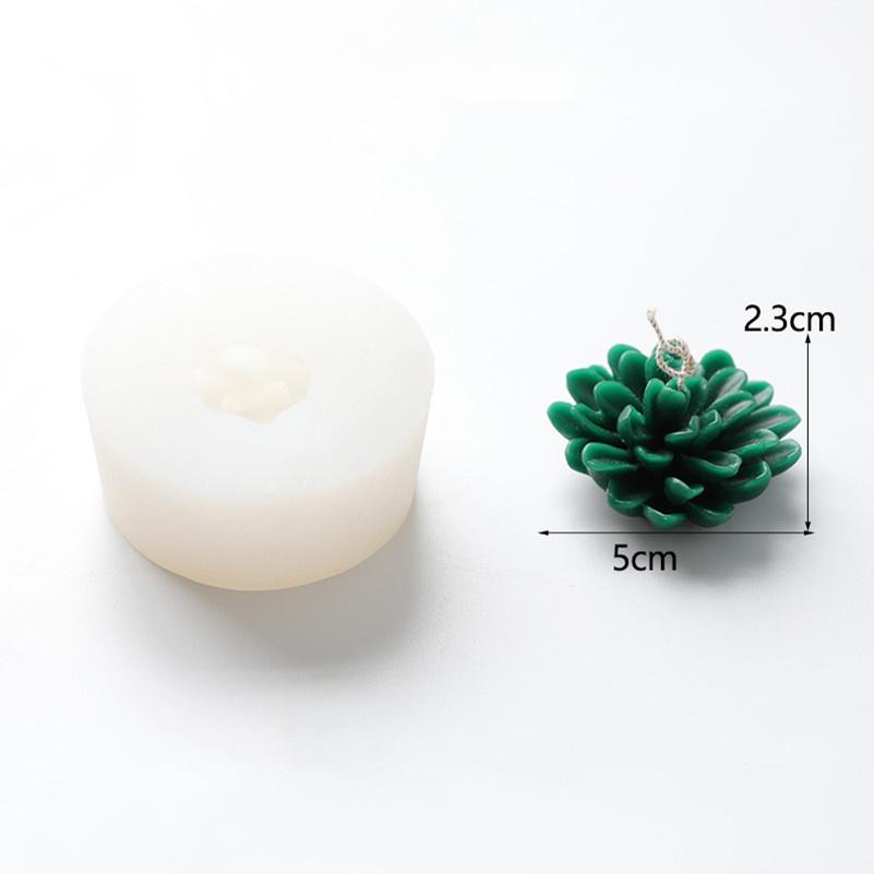 3D Succulent Plants Candle Mold Cactus Silicone Mold Candle Holder Mold Gypsum Plaster Silicone Mould Candle Mould