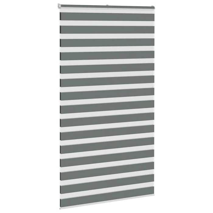 VidaXL Store Zèbre Gris Foncé Largeur Du Tissu 120,9 Cm Polyester, Store Enrouleur Zébré, Store Zébré Pour Fenêtre, Store 4014188