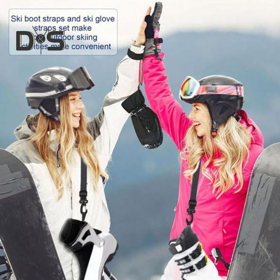 équipement Sport Hiver Sangles De Sécurité Pour Gants De Ski - Lot De 4 - Nylon Résistant Avec Bouton Métallique - Noir Lacci Per Guanti Da Sci équipement Sport Hiver Sangles De Sécurité Pour Gants De Ski - Lot De 4 - Nylon Résistant Avec Bouton Métallique - Noir Lacci Per Guanti Da Sci