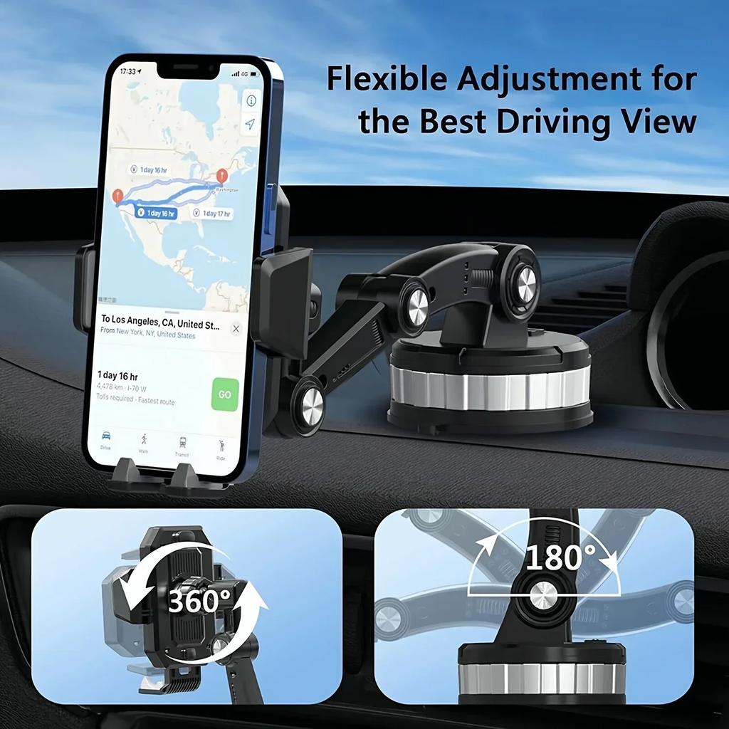 360 Rotate Car Phone Holder Moblie Windshield Mount Stand For IPhone Samsung Xiaomi Hand Free Driving Car Phone Holder