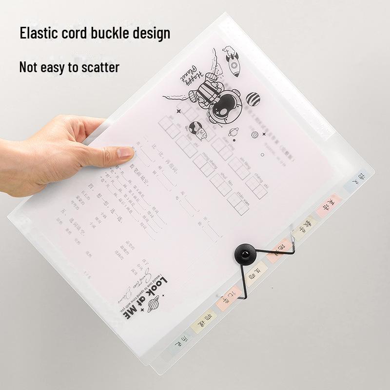 A4 Large Capacity Accordion Folder with 5 & 8 Grids - Student Test Paper & Document Organizer