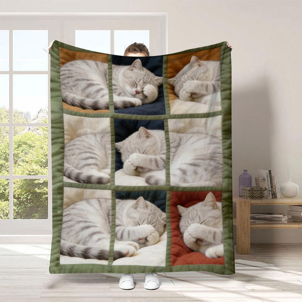 150*200cm Flannel Blanket, Thickened Blanket, Air-conditioned Nap Blanket