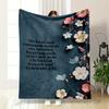 Floral Arrangement of Pastel Blossoms and Leaves On a Dark Background. for All Seasons Blanket Lunch Break Throw Gift