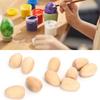 10pcs Lightweight Faux Eggs Not Easily Broken Wooden Craft Eggs  Family Decoration