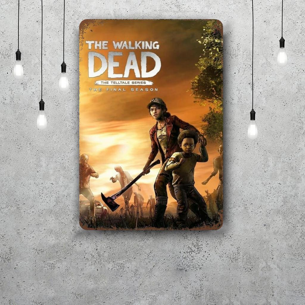 telltale the walking dead Decor Poster Vintage Tin Sign Metal Sign Decorative Plaque for Pub Bar Man Cave Club Wall Decoration