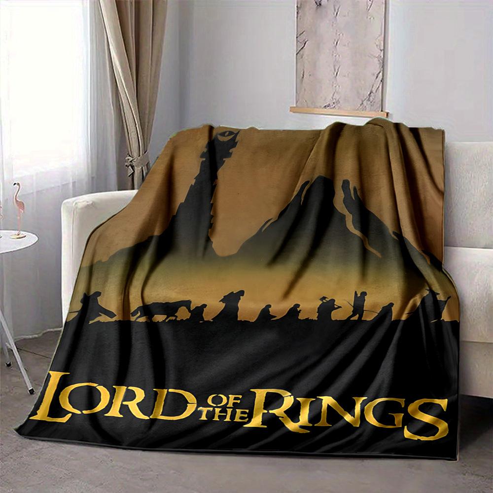 1pc Lord of the Rings Blanket Lightweight Flannel Throw For Sofa, Bed, Travel, Livingroom, Office, Couch, Chair, And Bed