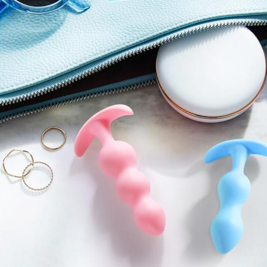 Yousheng 3Pcs/Set Anal Plug Easy To Clean Flirt Lightweight Beads Flexible Stimulator Butt Sex Toys for Women