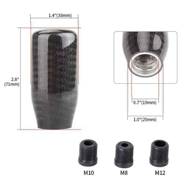 5-speed 6-speed Gear Shift, Long and Short Handle, Wave Stick Head, General Motors Modified Parts, Carbon Fiber Gear Shift Head