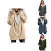 Cozy Women Ladies Warm Teddy Bear Fluffy Coat Hooded Faux Fleece Jacket Outwear For Ultimate Comfort