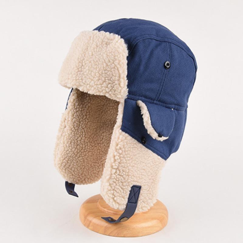 Thunderbolt Hat Men and Women Winter Padded Thickened Ear Protection Cap Cycling Outdoor Ski Ins Warm Cold Cotton Cap