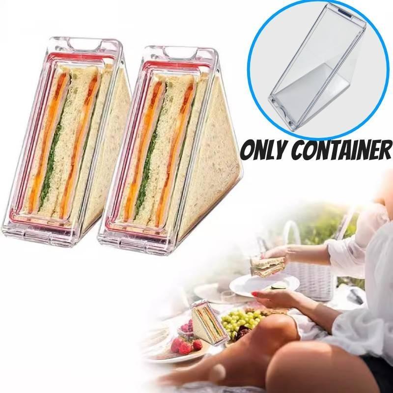 Transparent Plastic Triangle Sandwich Container Modern Minimalist Design Perfect For Adults