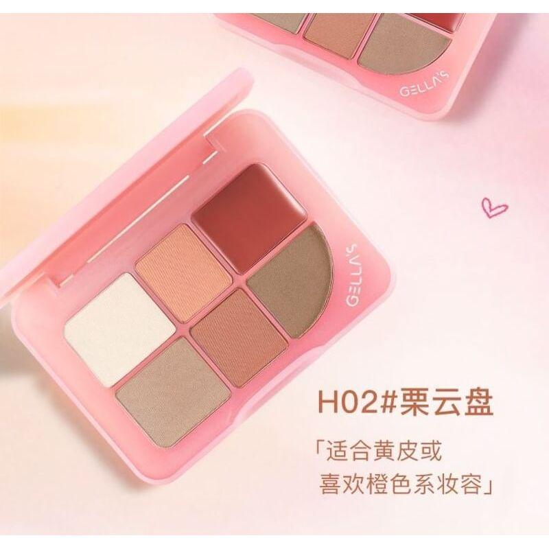 GELLA'S - 6 Colors Multi Function Palette - H01 Sakura