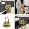 Cute Cartoon Animal Theme Girl's Shoulder Bag Handcrafted Warm Wool Crochet Crossbody Bag For Kids