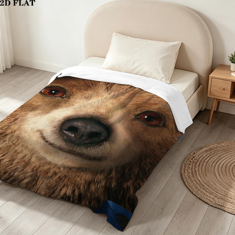 Paddington Print Flannel Blanket, High quality Comfortable for All Seasons, Home Decor, Warmth and Comfort, Perfect for Christmas Gifts