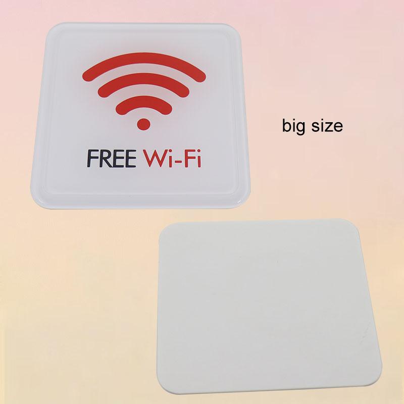 WIFI Free Wi-Fi Sign Plaque Signage Signs Plate Sticker Public Place Acrylic Wall Stickers for Hotel Restaurant Public Shoppe