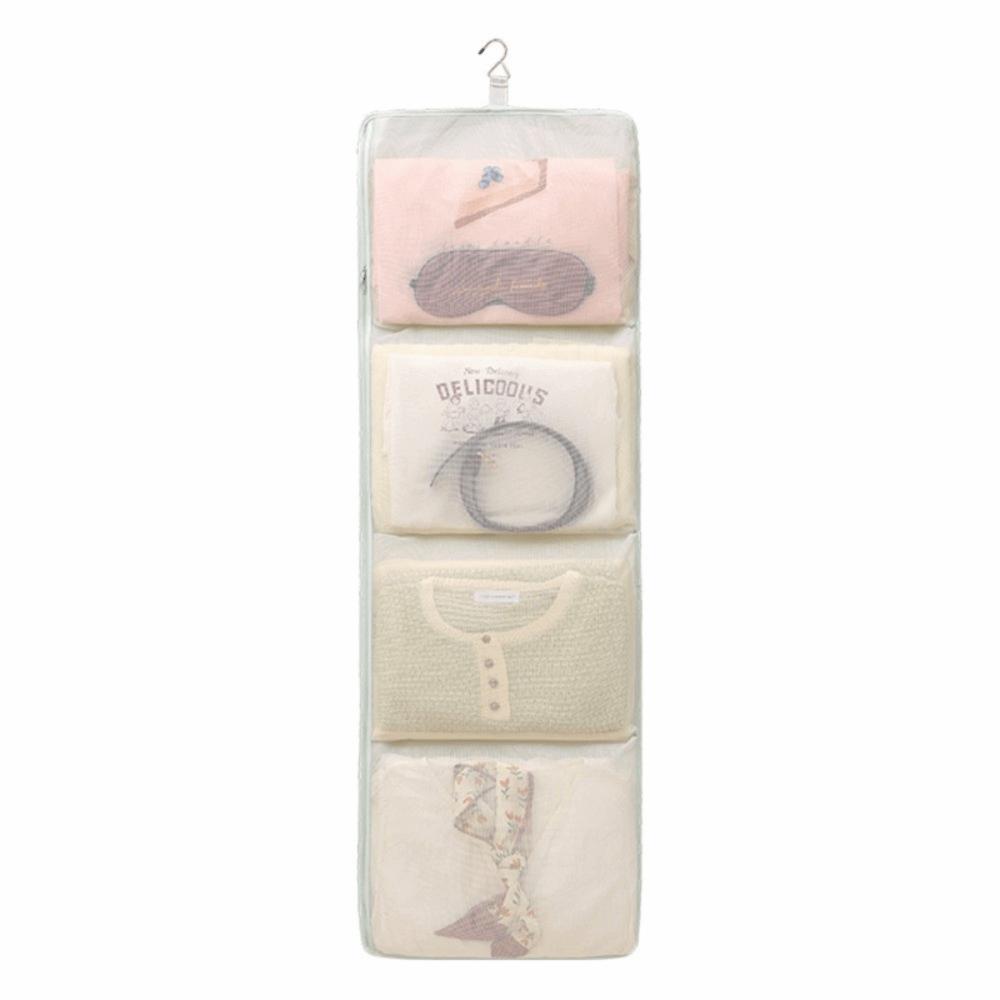 Foldable Hanging Clothes Organizer Mesh Pockets Wardrobe Organizer Closet Organization