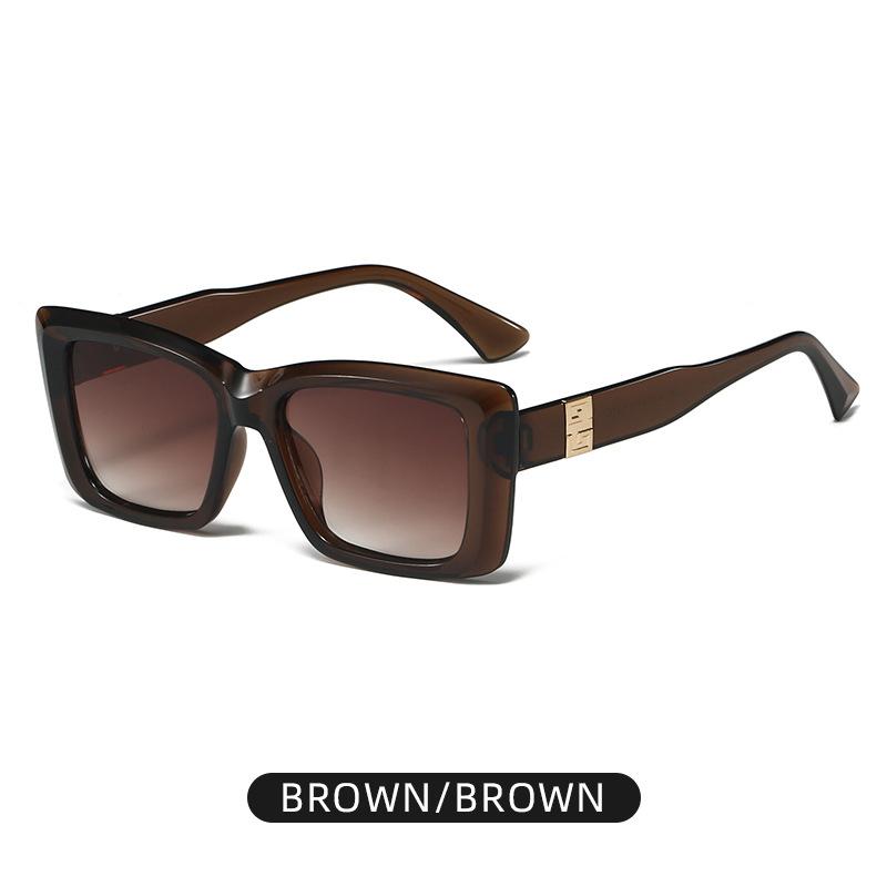 New Fashion Square Sunglasses Trendy Light Luxury Sunglasses For Men's High-end Ultraviolet-proof Large Frame