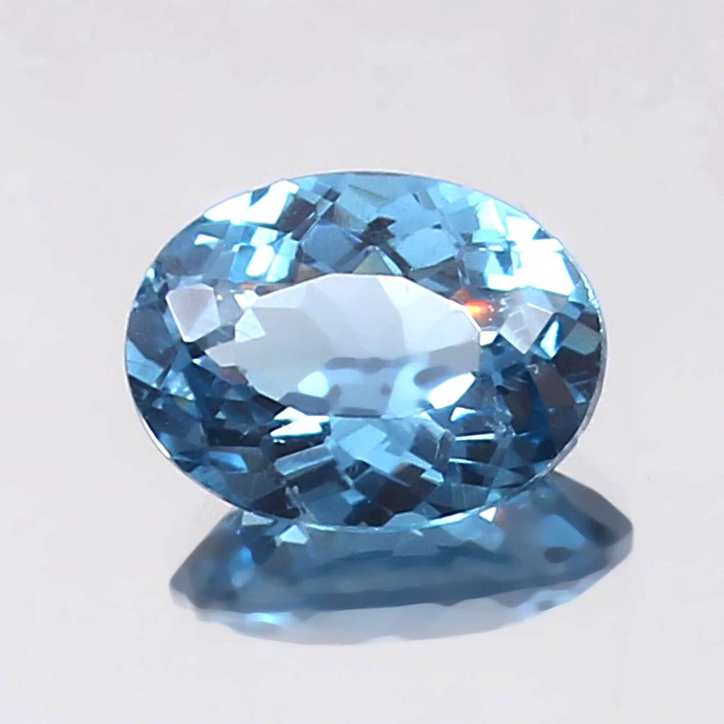 Natural Sky Blue Aquamarine Loose Gemstone Brazilian 11 ct Oval Shape for Jewelry Making and Crafts