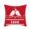 New Valentine's Day Pillow Linen Short Plush Car Pillow Red Love Pillow Cover Bed Cushion