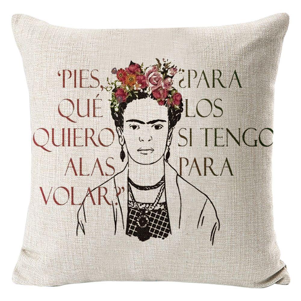 Kissenbezug Frida Kahlo Zierkissen Heim Sofa Kissen