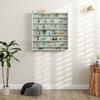 Six Shelf Display Cabinet, with Glass Doors - White