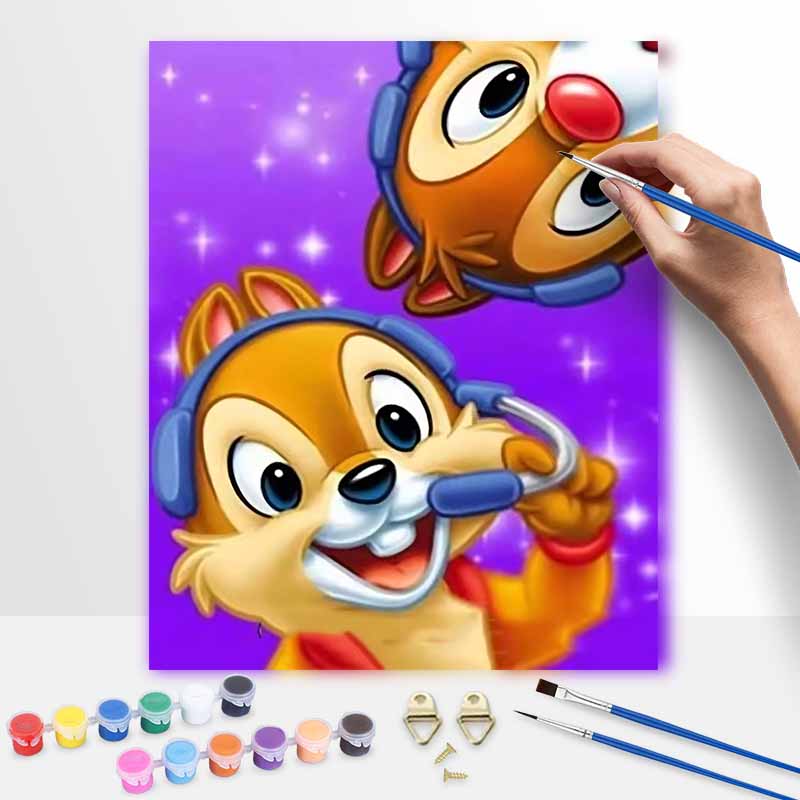 Disney Chipmunk Oil Painting Art Gifts Home Decoration Hobby Gifts