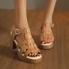 Summer New Women's Casual Fashion Sandals with Thick Heel, Wedge, Platform, Fish Mouth and High Heel