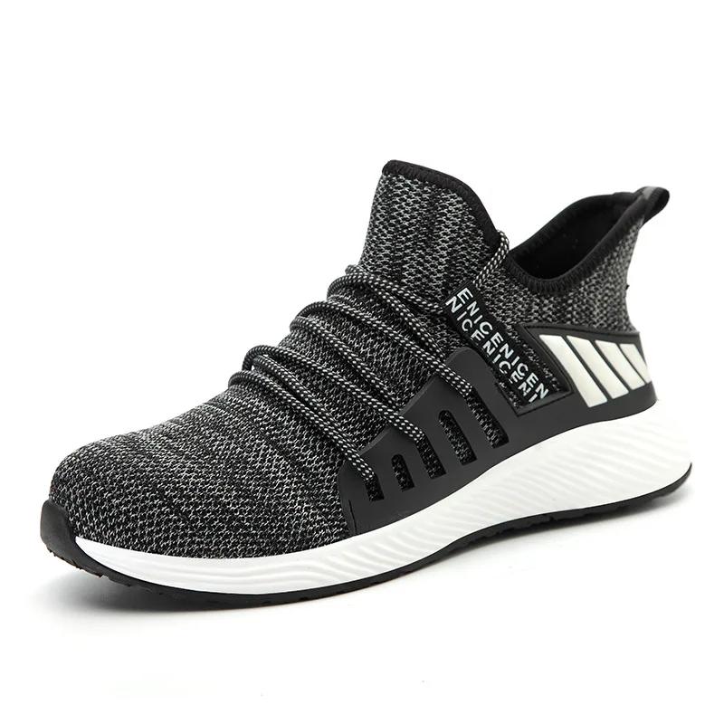 

Men s Safety Shoes Work Boots Steel Toe Cap Puncture Proof Work Sneakers Outdoor Breathable Mesh Safety Shoes Light Work Shoes 36 чёрный