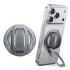 For Magsafe Magnetic Phone Ring Holder For iPhone 12 13 14 15 16 17 18 Series Aluminum Alloy Foldable Silicone Finger Kickstand