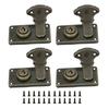Pack of 4 Antique Styles Bronze Snap Lock Accessory for Jewelry Box Cabinets and Projects Supplies With Key and Screws