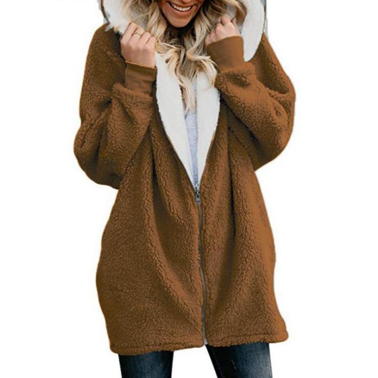 Cozy Hoodie Jacket Hooded Women Plush New Autumn Winter Cardigan Zipper