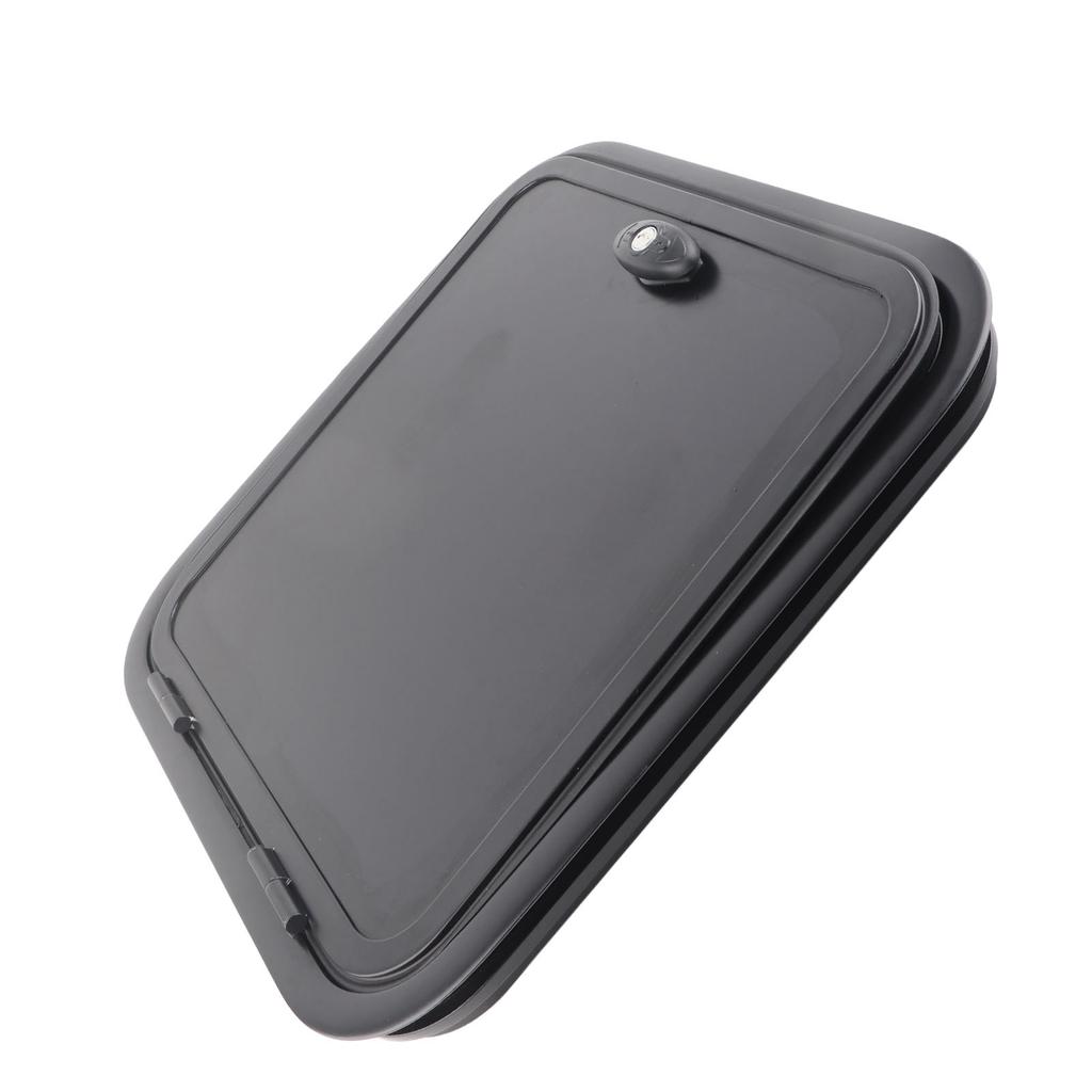 RV Baggage Door UV Proof Square Rounded Corner Black Compartment Storage Door for Camper Motor Caravan