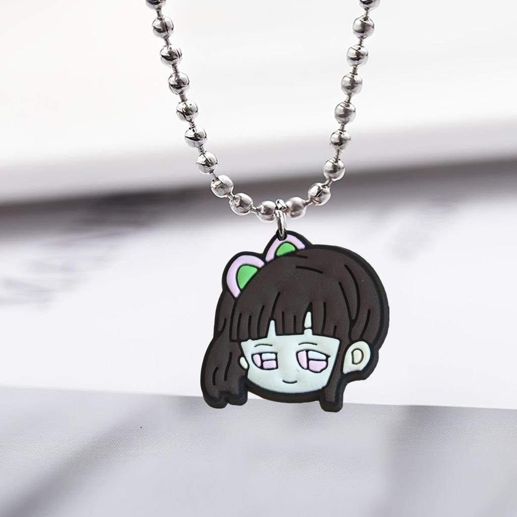 Demon Slayer Anime Series Beaded Necklace Etsy Bead Collarbone Chain Creative Cartoon Bead Pendant Stylish Versatile Necklace