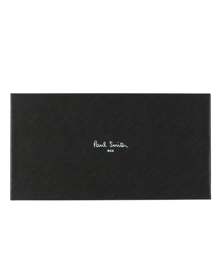 Bright Stripe Trim Long Wallet in Black