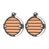 2 Pieces Fog Light Protector Cover Aluminum Alloy Motorcycle Lamp Guard Foglight Shield