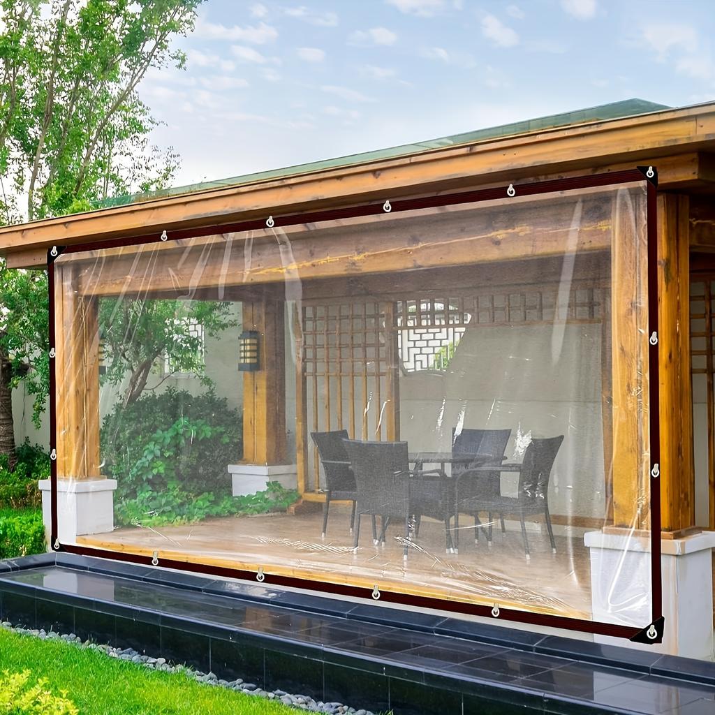 Multifunktionale Wasserdichte Transparente Plane mit Versiegelung - Für Außengärten, Camping, Hofzäune, Hühnerställe, Pflanzenschutz und Autoabdeckungen.