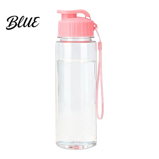 Leak-proof Water Bottle Sports Bottle with Flip Lid And Lanyard Portable PET Office Daily Jug Cup Lightweight Fitness Jug for Gym School Students