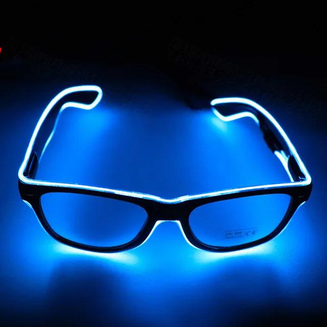 1PC Flashing EL Wire LED Light Up Party SunGlasses Led Glasses Luminous Party Decorative Lighting Classic Novelty Gift Bright