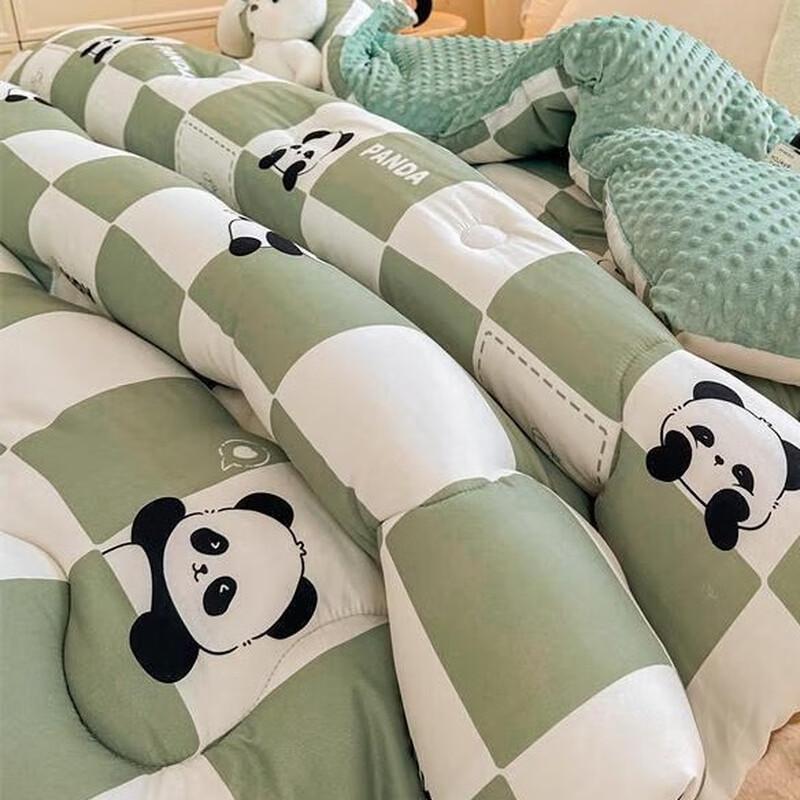 OEING Autumn Winter Thickened Minky Dot Comforter 220 x 240 cm