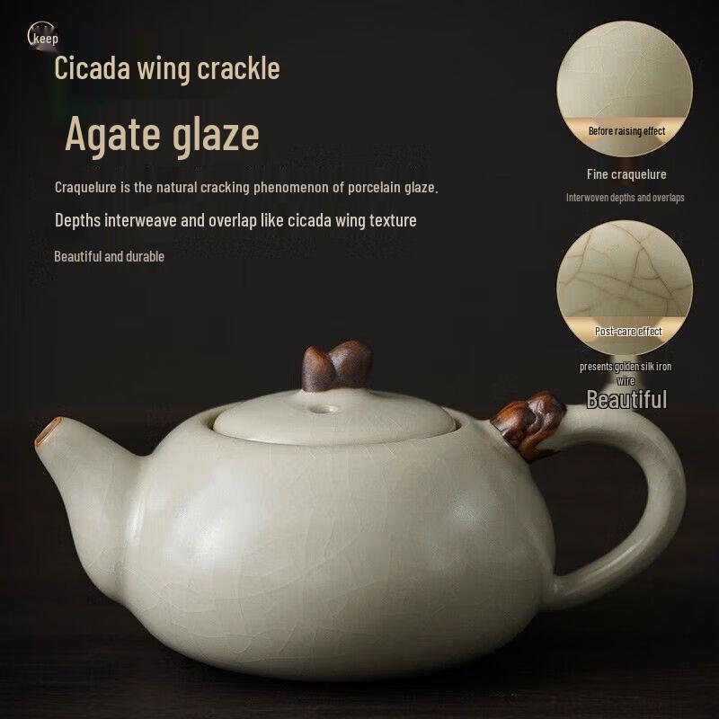 Luxury Ru Kiln Chinese Ceramic Kung Fu Tea Set
