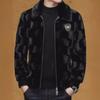 2024 Men's Golden Mink Velvet Coat: Haining Winter Jacket with Faux Fur
