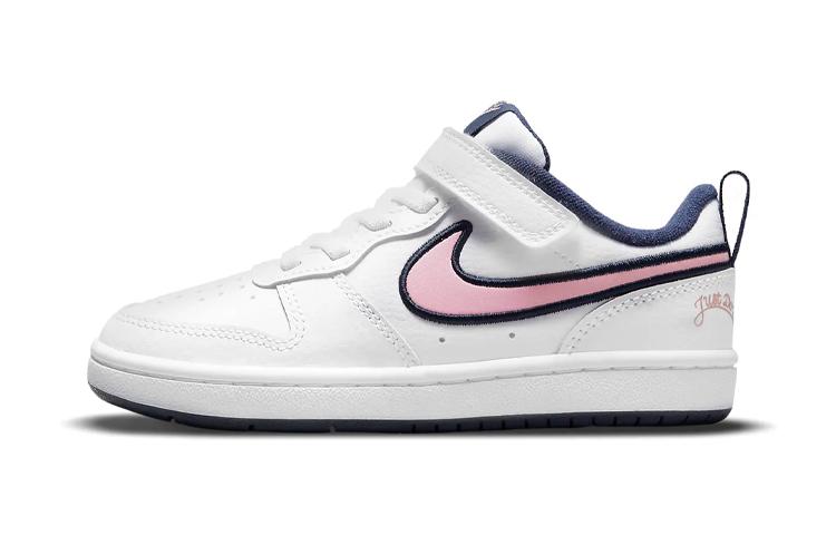 

Nike Court Borough 2 Low 2 SE Slip Resistant Cushioning Abrasion Resistant Low top Skateboard Shoes White Blue Pink DB3093-100 28