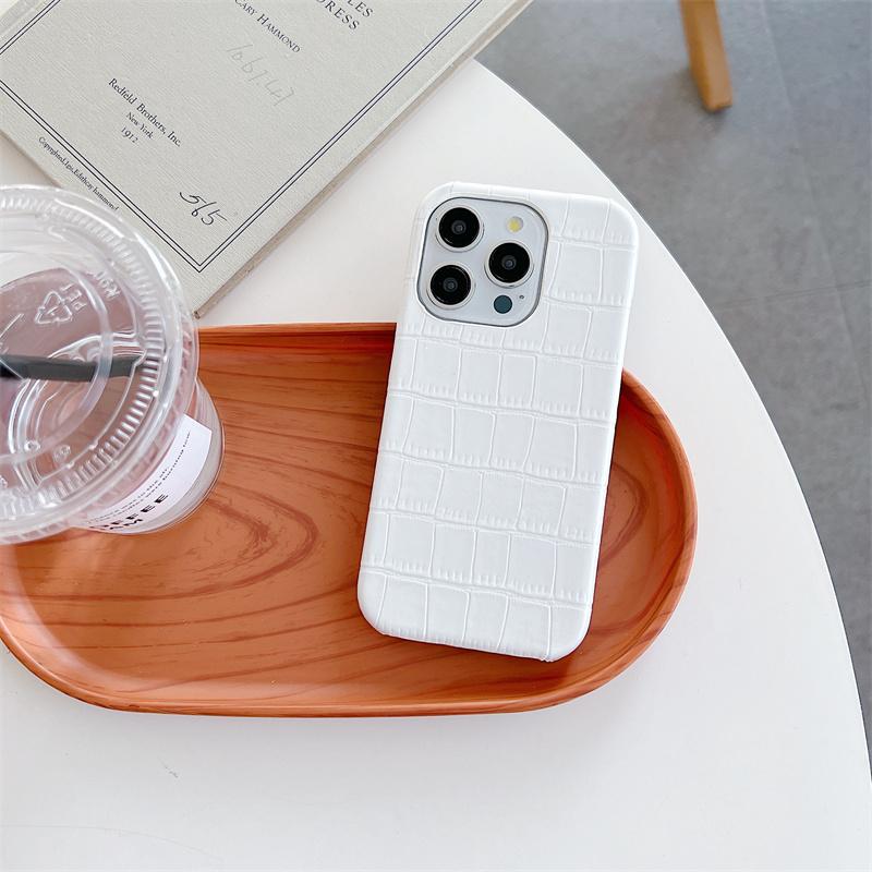 

Crocodile Pattern Phone Case For iphone 17 Air 16 15 14 Plus 13 12 11 Pro Max Hard PC Leather Back Cover iPhone 11 Pro