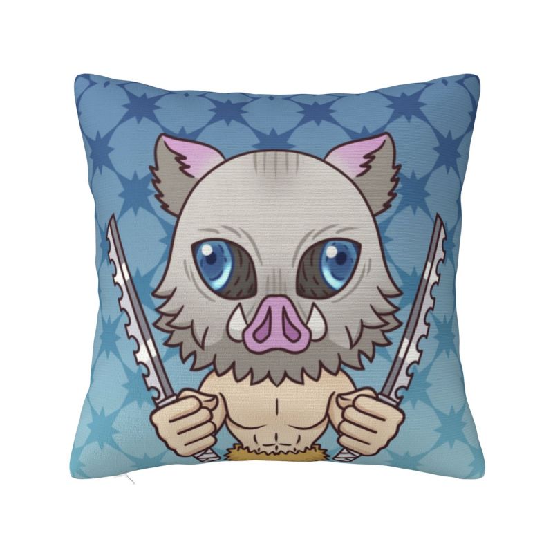 Custom Kimetsu No Yaiba Nezuko Cushion Cover 45x45cm Demon Slayer Anime Manga Soft Cute Pillow Cases