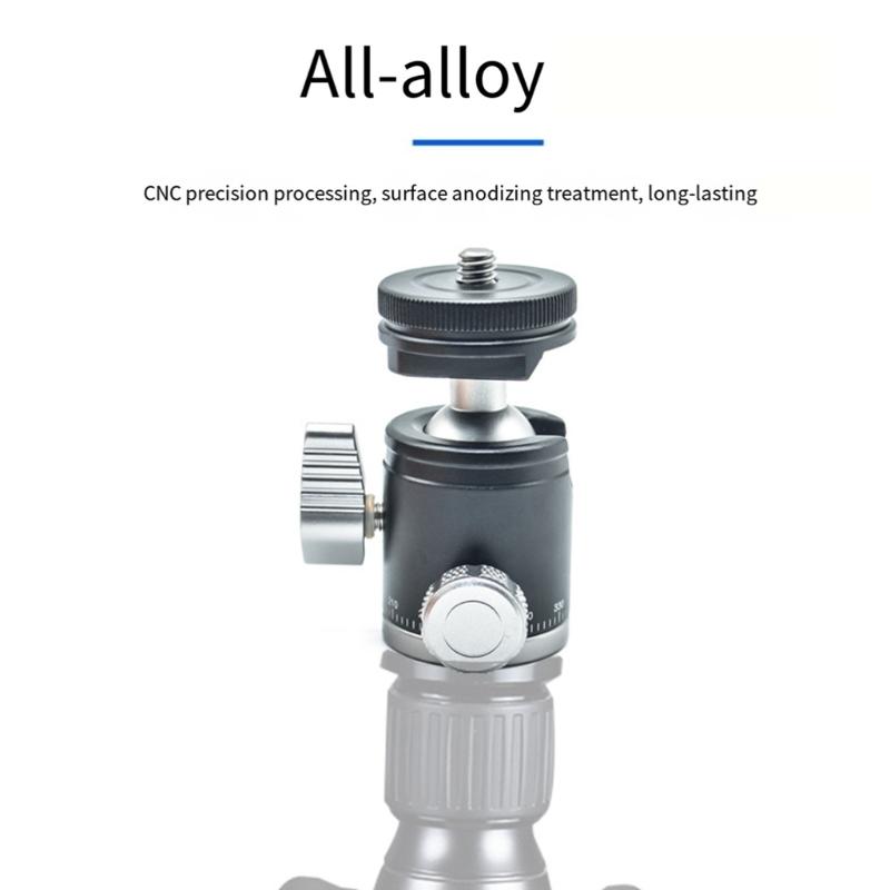 Panoramic Tripod Head Camera Phone Video Pan 1/4inch Screw Mount Ball Head for DSLR Monopod Adapter Photography