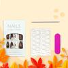 Fall Leaf Press On Nails Thanksgiving Fake Nails with Rhinestones Design Long Almond Autumn Acrylic Nail Glossy Maple Leaves Glue On Nail for Women