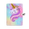 Unicorn Plush Lock Diary for Kids - Girl's Notebook & Student Planner Gift