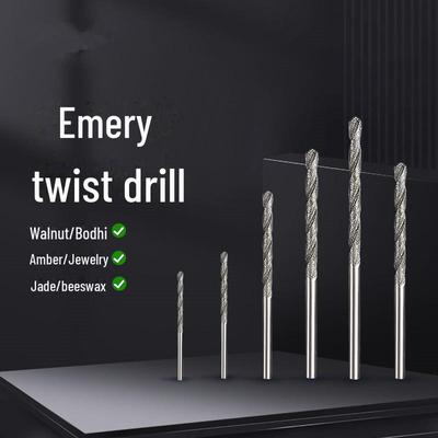 Diamond Twist Drill Bit for Jade, Beeswax, Crystal, and Glass. Electric Grinder Included.