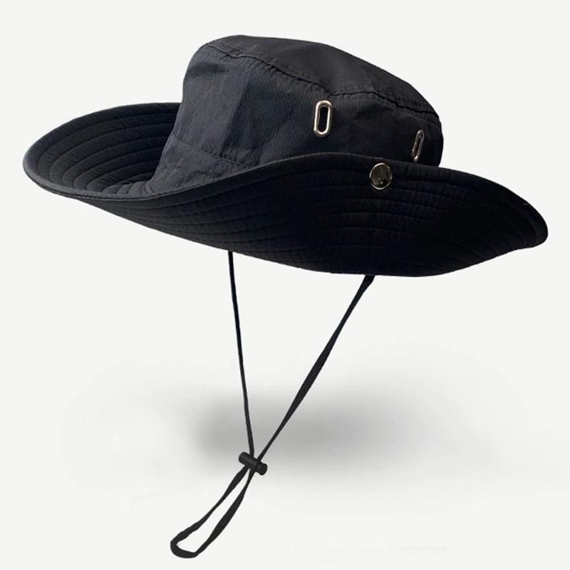 Summer Outdoor Bucket Hiking Hat Fishman Caps UV Protection Wide Brim Bucket Hat for Man Woman Climbing Hiking Fishing Beach Cap