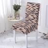 Leopard Print Spandex Chair Covers Stretchy Washable Dining Room Seat Protectors Elastic Slipcovers For Home